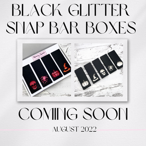 Wax Melt Snap Bar Packaging - Black Glitter Boxes