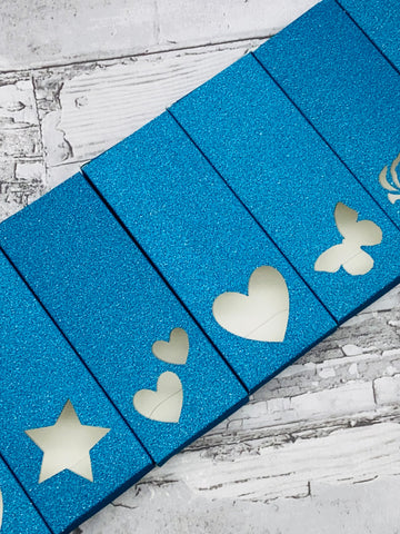 TURQUOISE BLUE Wax Melt Snap Bar Glitter Boxes (Single)