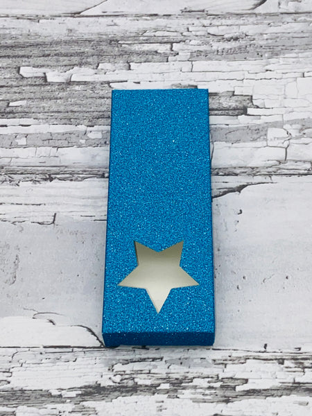 TURQUOISE BLUE Wax Melt Snap Bar Glitter Boxes (Single)